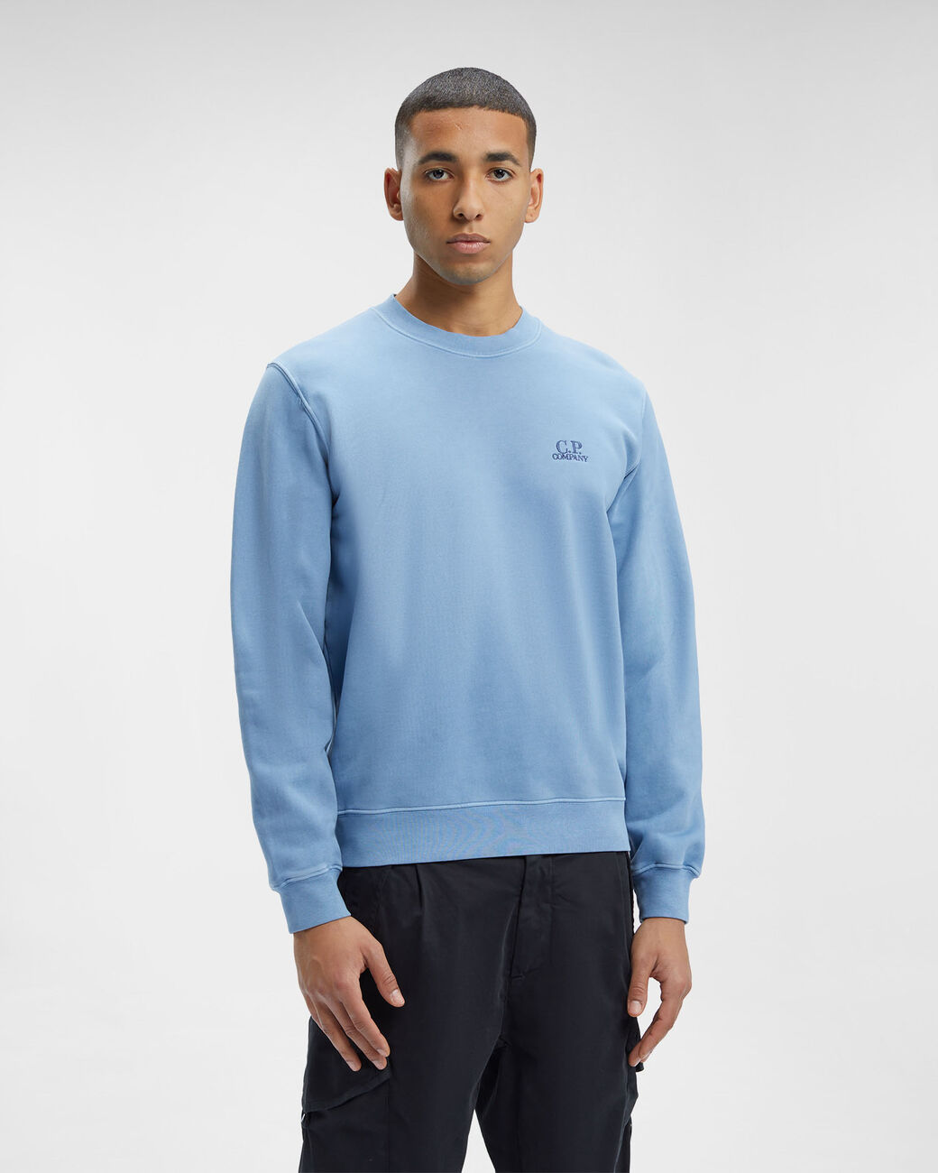 Brushed & Emerized Diagonal Fleece Logo Sweatshirt